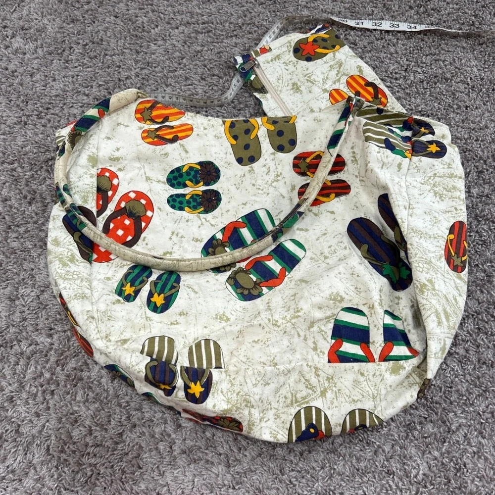 St. Thomas USVI Flip Flop Print Tote Bag with Matching Zipper Pouch‎